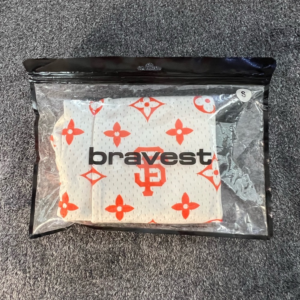 Bravest Men's Athletic SF Shorts - White and Orange